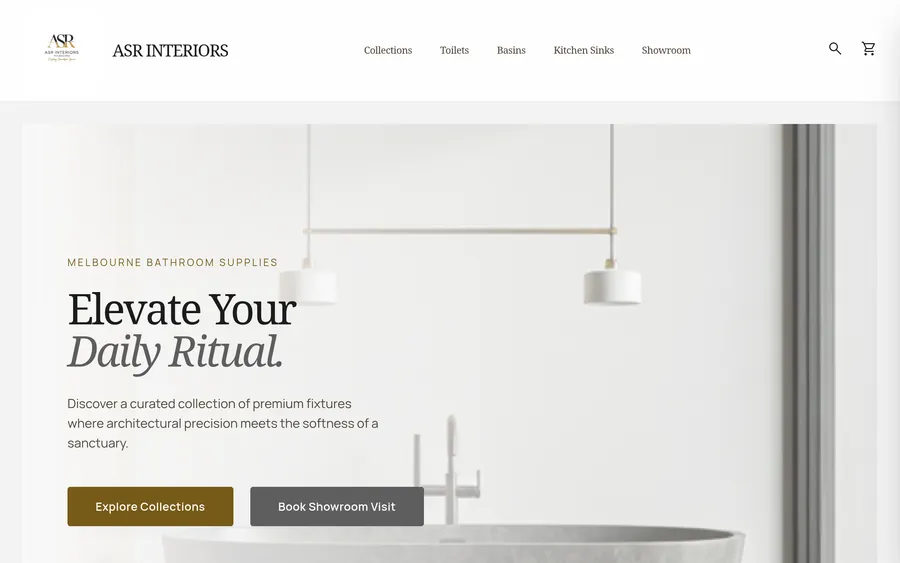 ASR Interiors website preview