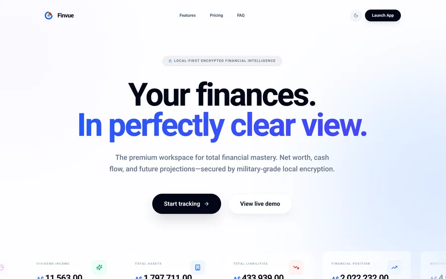 Finvue website preview