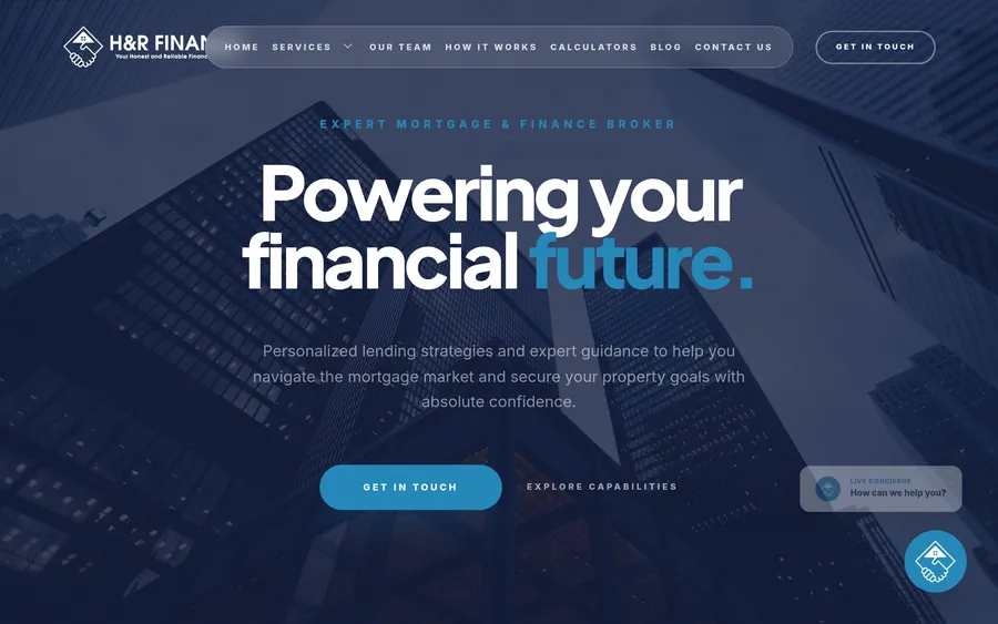 HR Finance website preview